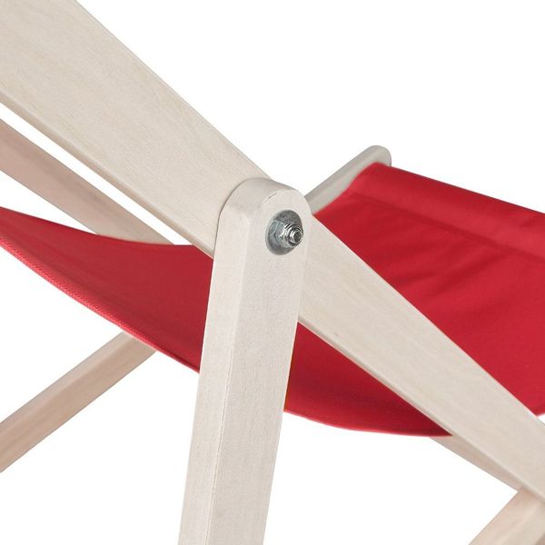 Liegestuhl Strandliege Weiß Gartenliege Klappbar Sonnenliege Strandstuhl Rot Bild 5
