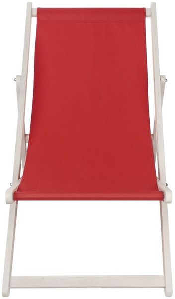 Liegestuhl Strandliege Weiß Gartenliege Klappbar Sonnenliege Strandstuhl Rot Bild 3
