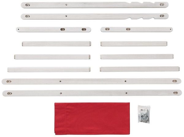 Liegestuhl Strandliege Weiß Gartenliege Klappbar Sonnenliege Strandstuhl Rot Bild 6