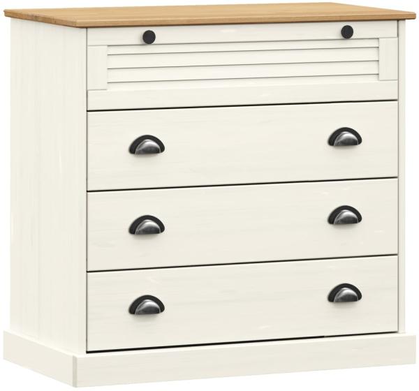 vidaXL Kommode VIGO Weiß 80x40x76 cm Massivholz Kiefer 353161