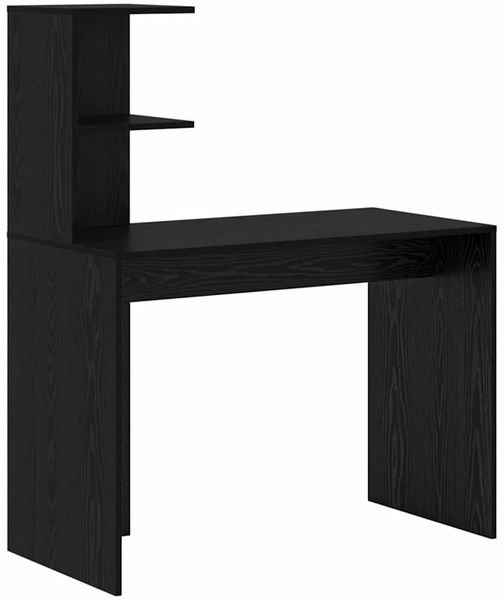 vidaXL Schreibtisch mit Regal Schwarz Eichen-Optik 102 x 50 x 124 cm 869355 Bild 2