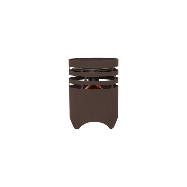Solar Bodenleuchte ,Marron', Metall, USB und solar, braun, 25cm, Ø 18,5cm