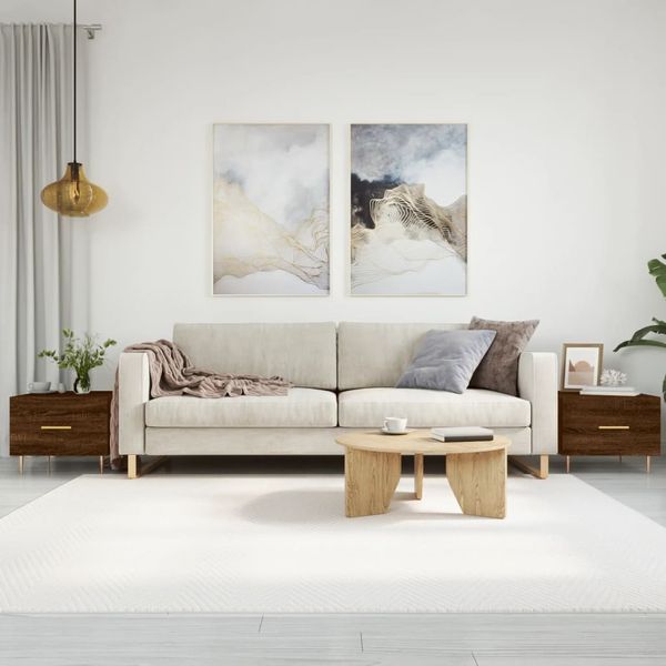 vidaXL Couchtische 2 Stk. Braun Eichen-Optik 50x50x40 cm Holzwerkstoff 829379