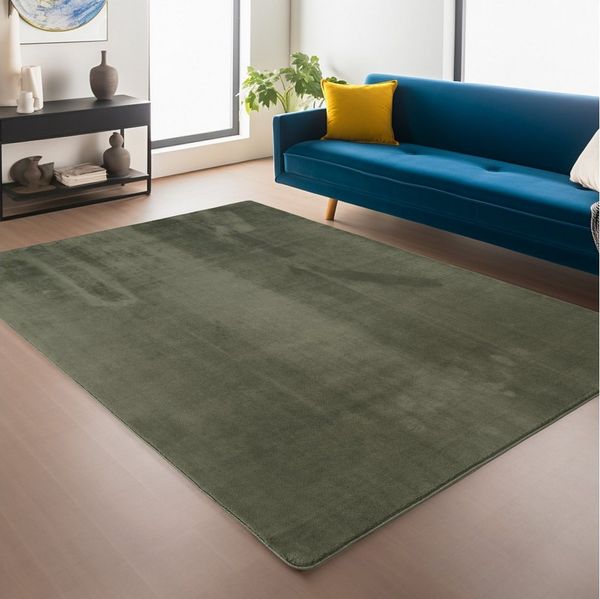 Ayyildiz Teppiche Teppich JOY 1400, auch als Läufer, rechteckig, Höhe: 11 mm, besonders weich, uni Kurzflor, Wohnzimmer, Kinderzimmer