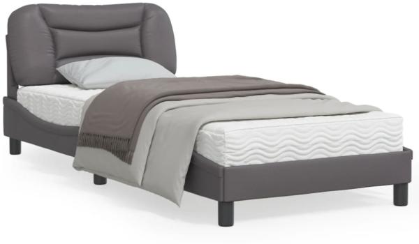 vidaXL Bettgestell ohne Matratze "Hvar" Grau 90x190 cm Kunstleder 3207970 Bild 1