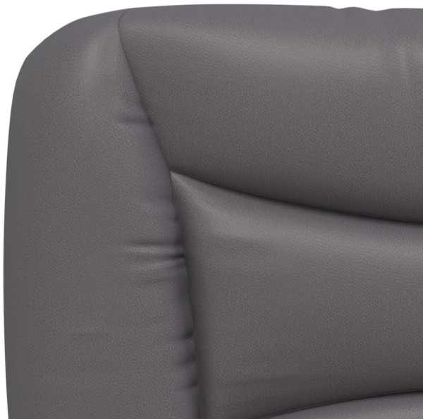 vidaXL Bettgestell ohne Matratze "Hvar" Grau 90x190 cm Kunstleder 3207970 Bild 8