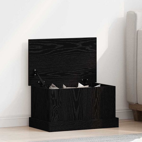 vidaXL Aufbewahrungsbox Schwarz Eichen-Optik 50 x 30 x 28 cm 862825