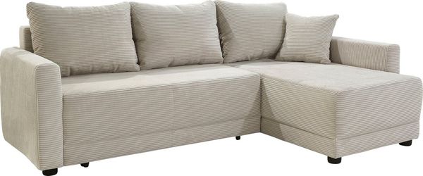 Jockenhöfer Gruppe Ecksofa Venezia L-Form, B: 234 cm, mit Bettfunktion, Bettkasten & Zierkissen