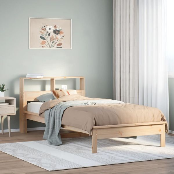 vidaXL Bücherregalbett ohne Matratze 75x190 cm Massivholz Kiefer 855735