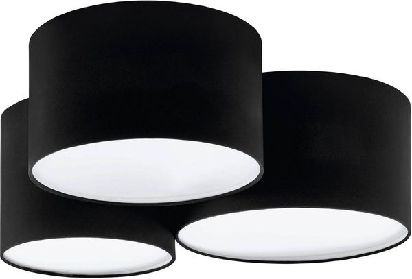 Eglo 99508 Deckenleuchte PASTORE 2 schwarz, weiss E27 3x60W L:61cm B:49,5cm H:25,5cm dimmbar