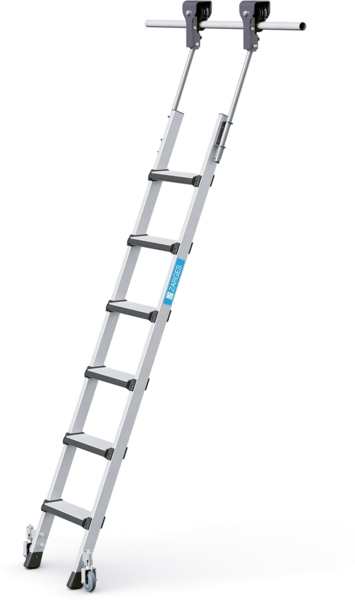 Zarges Regalleiter fahrbar Comfortstep Trec LH 6 Stufen Bild 1