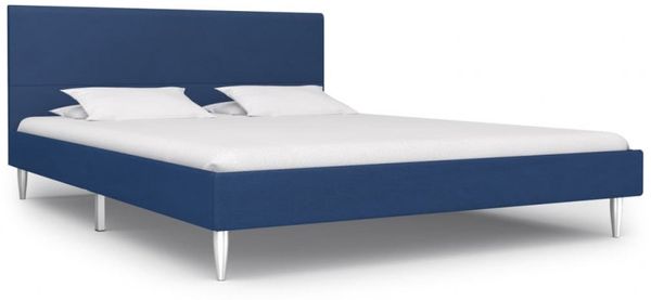 vidaXL Bettgestell Blau Stoff 160x200 cm [280954]