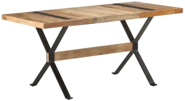 vidaXL Esstisch 160x80x76 cm Raues Mangoholz 321608