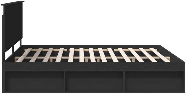 vidaXL Bettrahmen Schwarz 180 x 200 cm Massives Kiefernholz 3410975 Bild 8