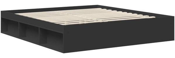 vidaXL Bettrahmen Schwarz 180 x 200 cm Massives Kiefernholz 3410975 Bild 5
