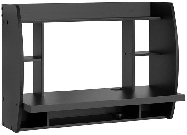 SoBuy FWT18-SCH Wandtisch, Spanplatte, Melamin, Schwarz, 82 x 60 x 39 cm