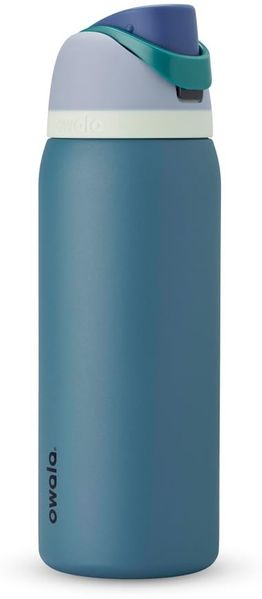 Owala FreeSip Isolierte Edelstahl Trinkflasche mit Strohhalm, 945 ml – BPA-frei, optimal für Sport, Fitness, Outdoor und Reisen, Denim