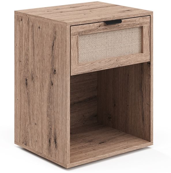Nachttisch Elven Eiche 47 x 60 cm mit 1 Schublade Vicco