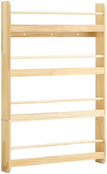 SoBuy KMB08-N Kinderregal, Massivholz, Lackiert, Natur, 80 x 118 x 12 cm