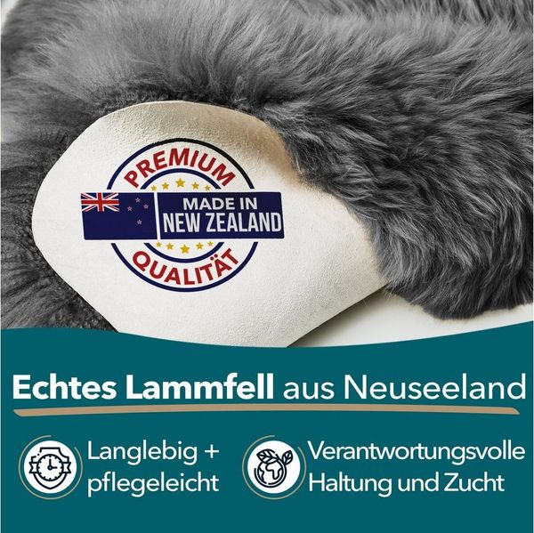 Kubus Fellteppich Echtfell Willow, Echtfell