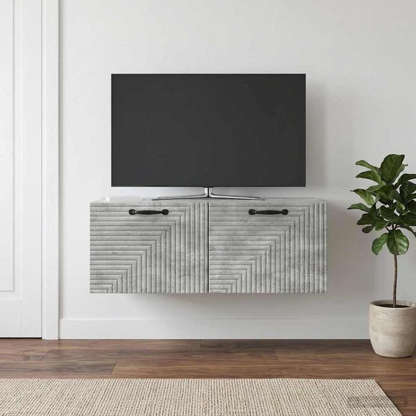 vidaXL Wandmontierter TV-Schrank Betongrau 78,5 x 41 x 30 cm 898688