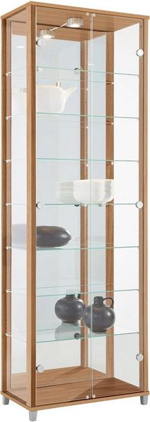 fif möbel Vitrine OPTIMA Standvitrine/Glasvitrine 2x Glastür,perfekt für Sammler,Sammlervitrine
