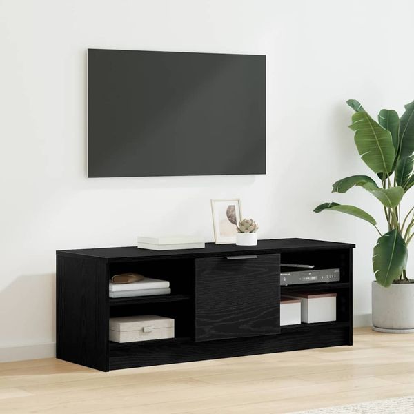 vidaXL TV-Schränk Schwarz Eichen-Optik 102 x 35 x 36,5 cm 880766