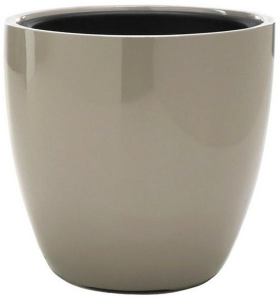 Flingora Pflanzkübel Faye, mit Einsatz - Fiberglas - Indoor & Outdoor - Taupe - Ø 30 cm