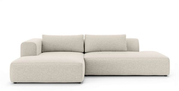 OTTO home Ecksofa TIARRA Design-Sofa mit Ottomane recht/links bestellbar, Breite 287 cm, L-Form mit hochelastischer Schaum und Wellenunterfederung