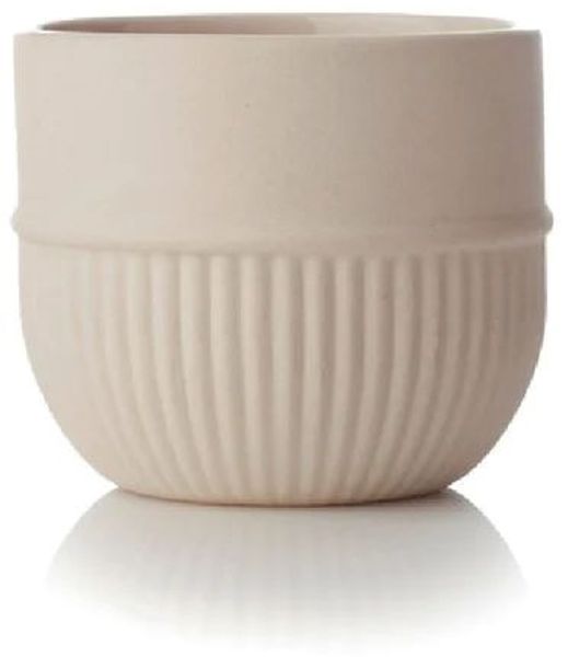 Root stabiler Becher mit gerilltem Boden 7,5 cm beige