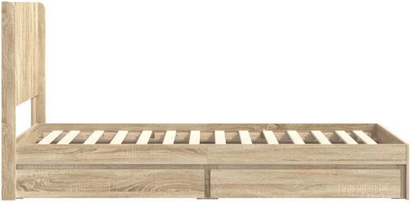 vidaXL Bettgestell mit Stauraum und Kopfteil Sonoma-Eiche 90 x 200 cm 3414057 Bild 7