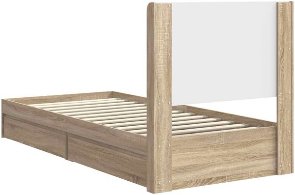 vidaXL Bettgestell mit Stauraum und Kopfteil Sonoma-Eiche 90 x 200 cm 3414057 Bild 8