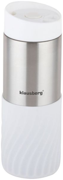 Klausberg Klausberg Thermobecher 400ml Edelstahl 18/8 weiß KB7635