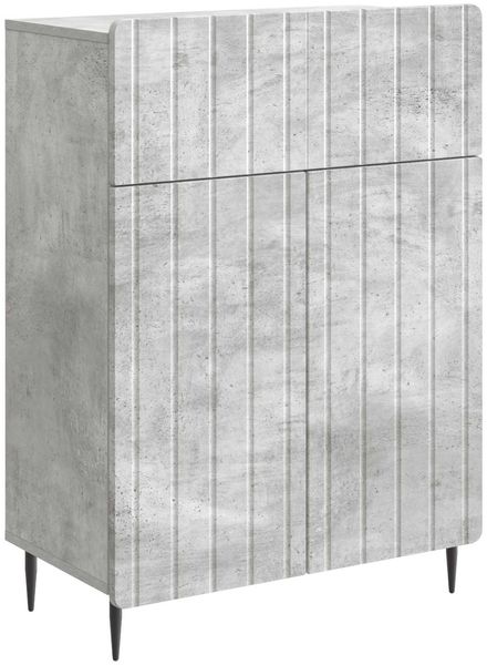 vidaXL Sideboard Betongrau 66 x 34,5 x 92 cm Holzwerkstoff 894408