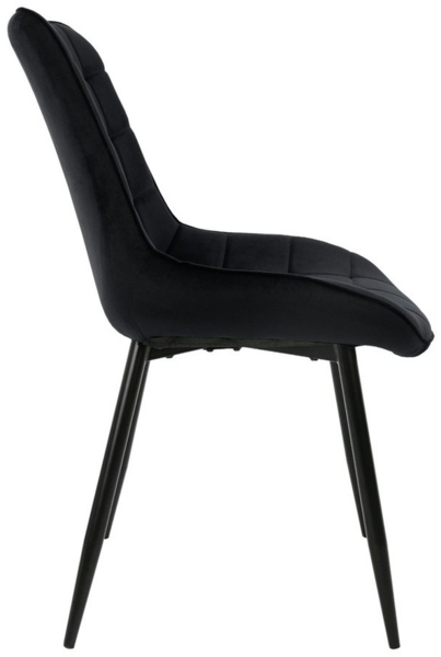 ML-DESIGN Stuhl Esszimmerstuhl mit Rückenlehne, Polsterstuhl mit Metallbeinen (2 St), Küchenstuhl Samtbezug Schwarz Ergonomischer Stuhl Polsterstuhl Bild 2
