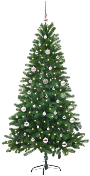 vidaXL Weihnachtsbaum mit 150 LEDs mit Ständer Grün 150 cm PE 3396320