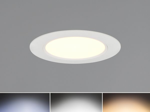 LED Einbaustrahler VIRUNGA 230V dimmbar, 3 Lichtfarben für Badezimmer, Ø 11cm