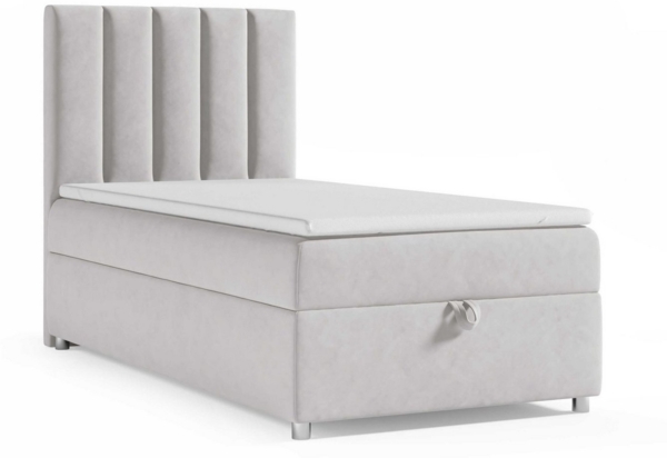 Best for Home Boxspringbett mit Bettkasten Trinity K-10 SINGLE Bonellfederkern inkl. 7 cm Topper (Einzelbett, Polsterbett gepolstertes Kopfteil, Jugendbett, Kinderbett versch. Größen, 70x200 80x200 90x200 100x200 cm), mit oder ohne Topper, Flexible Lie...