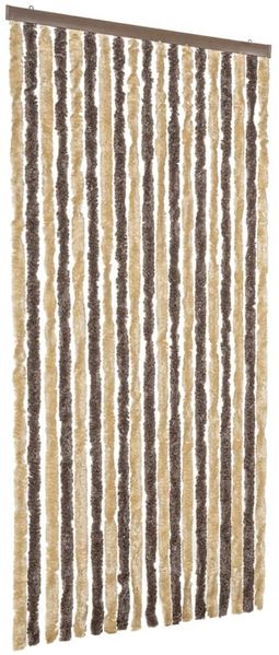 vidaXL Fliegenvorhang Dunkelbraun und Beige 56x185 cm Chenille 377353 Bild 2