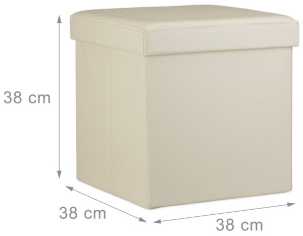 Faltbarer Sitzhocker Kunstleder Bild 3