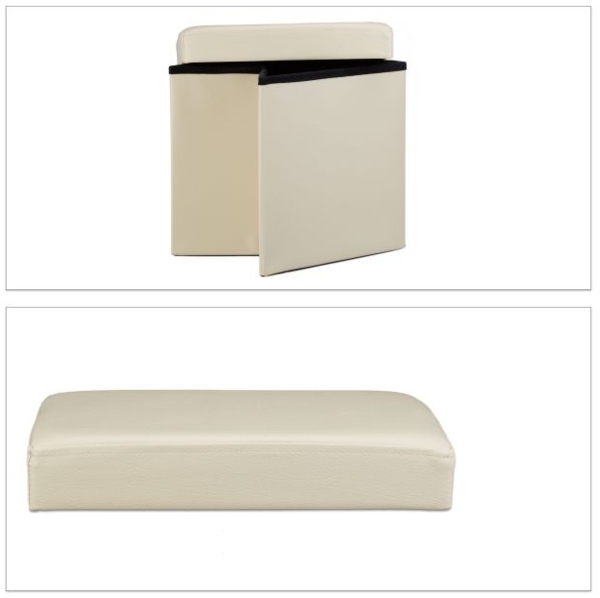 Faltbarer Sitzhocker Kunstleder Bild 8