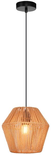 ZMH Vintage-Pendelleuchte aus Rattan, 150 cm, E27, 40 W