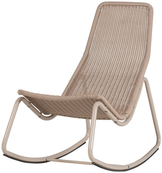 Schaukelstuhl Tom - Metall & Poly-Rattan, Sand