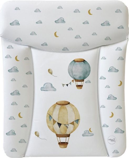 Ceba Baby® weiche Wickelauflage 50x70 cm - Baby Wickelunterlage - Wickeltischauflage für Junge und Mädchen - Wasserdicht, abwaschbar - OEKO-TEX® Standard 100 - Made in EU - Luftballons