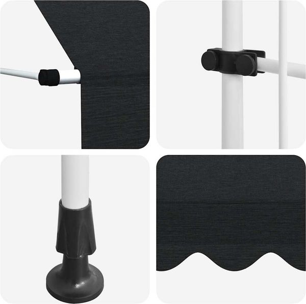 vidaXL Einziehbare Markise Handbetrieben 200 cm Anthrazit 143688 Bild 7