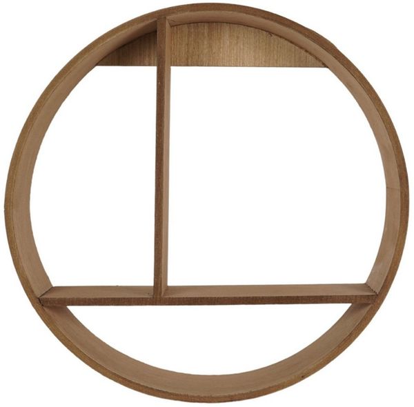 HTI-Living Wandregal Wandregal Ø 37 cm Holz Hellbraun, Stück 1-tlg, rundes Regal für die Wand