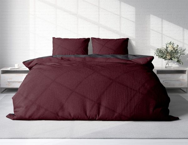 One Home Bettwäsche Doubleface Unifarben, Fleece, 3 teilig, Wende modern, kuschelig flauschig warm weich Winter Doppelbett