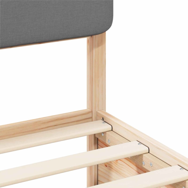 vidaXL Bettgestell mit gepolstertem Kopfteil Hellgrau 140 x 200 cm 3398159 Bild 7