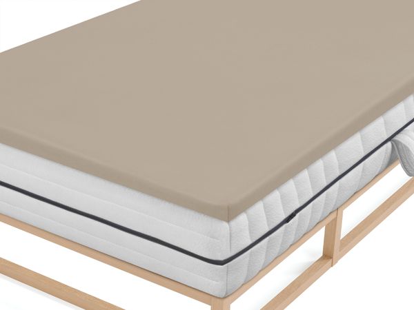 biberna Jersey-Elastic-Topper-Spannbetttuch 0077641, basalt, 1x 140x200 cm - 160x220 cm