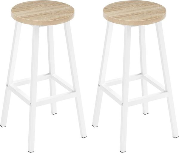 Klihome Barhocker (2 St), Barstühle mit Fußstütze, für Bar Kücheninsel Esszimmer